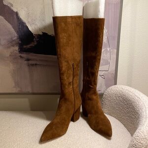 Steve Madden Forrest Suede Pointed Toe Knee-High Boots